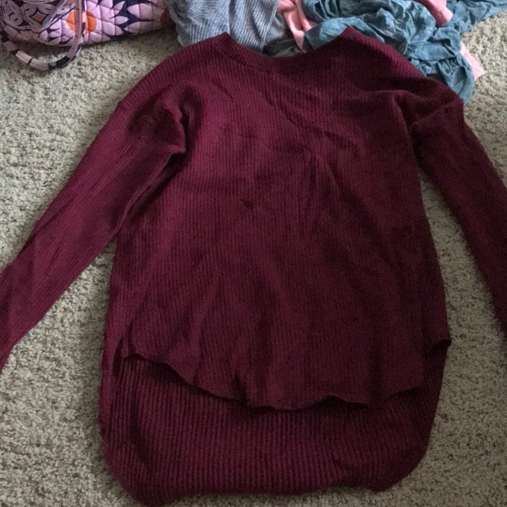 express burgundy long sleeve